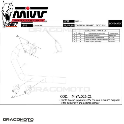Tuyax YAMAHA WR 125 R/X 2015 2016 MIVV - RC - Photo 2/2