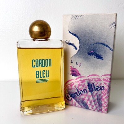Vtg oz CORDON BLEU Antique Cologne by BOMBI +Box Floral