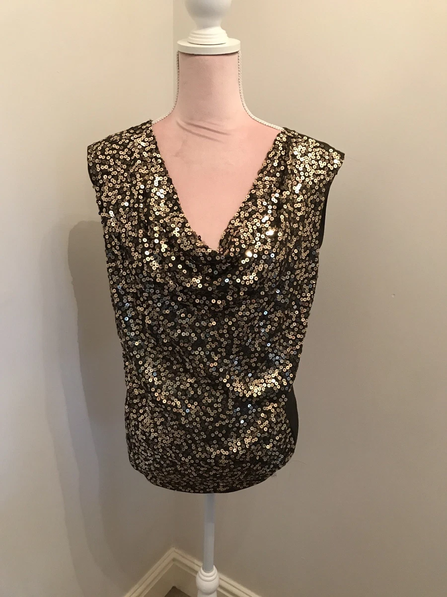 Michael kors gold sequin top sale