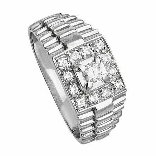 Anillo De Compromiso Para Hombre De Plata Esterlina Con Sello 925 Tallas L - Z - Imagen 2 de 3