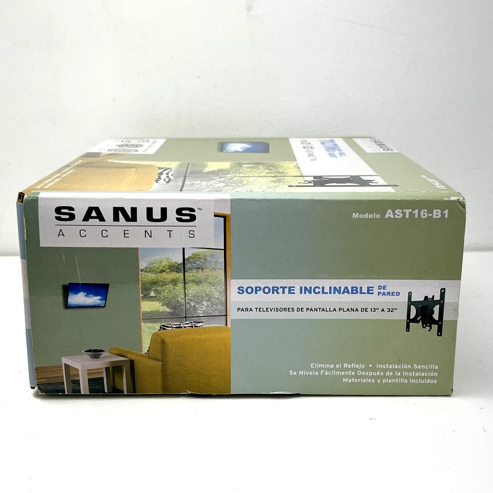 Sanus Accents AST16-B1 13""-32"" Panel Plano TV Inclinable Montaje en Pared Nuevo Foto 4 de 4
