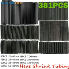 381X Heat Shrink Tubing Wire Wrap Assortment Set Electrical Connection Cable
