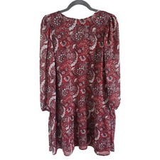 Loft Woman Size M Dress with attached Internal slip dress Paisley Print NWOT