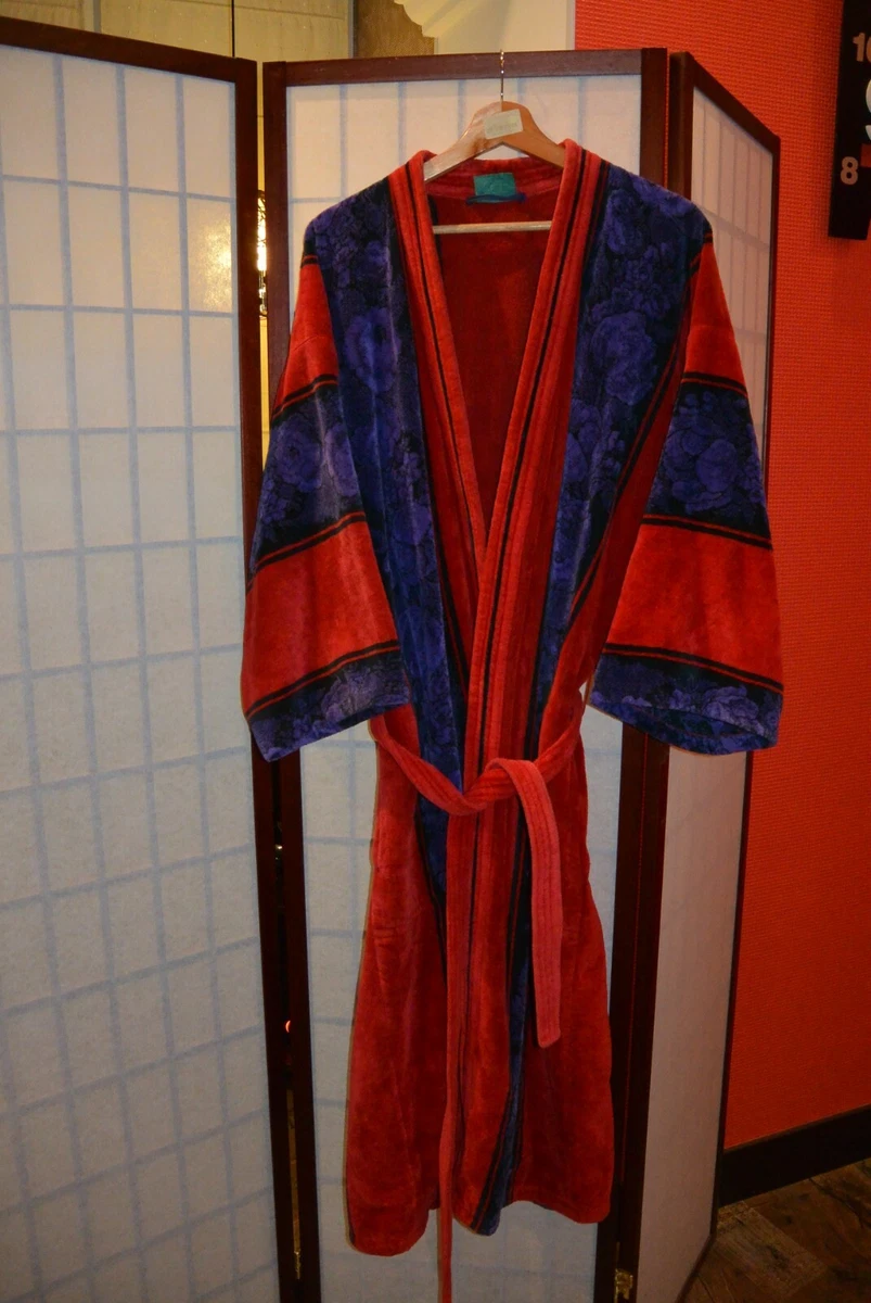 Kenzo Paris , Red and Blue Bathrobe , Playboy style - M . ALY