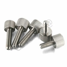 Stainless Steel Head Knurled Thumb Screws Hand Grip Knob Cylinder Bolts M2-M6