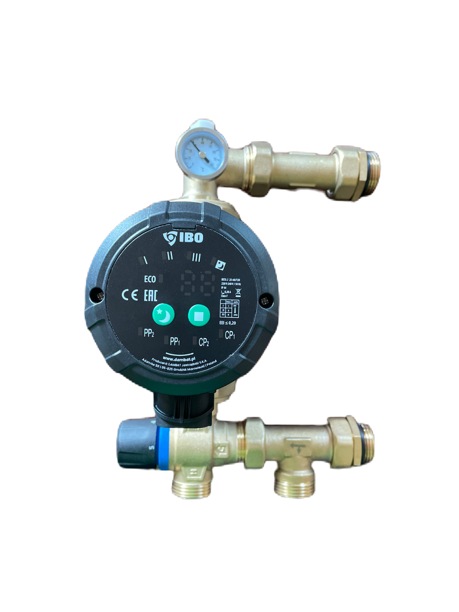 Thermostatisches Mischventil Messing Festwertregelset Für Fußbodenheizung – Thermostatisches Mischventil IBO, Messing, Für Verteiler Mit 210 Mm Balkenabstand Mischgruppe Ohne Pumpe