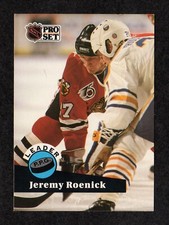 1991-92 Pro Set #605 Jeremy Roenick Leaders Chicago Blackhawks Hockey Card NM
