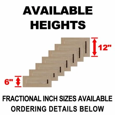 KENDOR Unfinished Oak Shaker Drawer Fronts