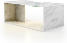 Jasper 39 Inch Modern Tempered Glass Top LED Coffee Table with 16 Colors LED Lig