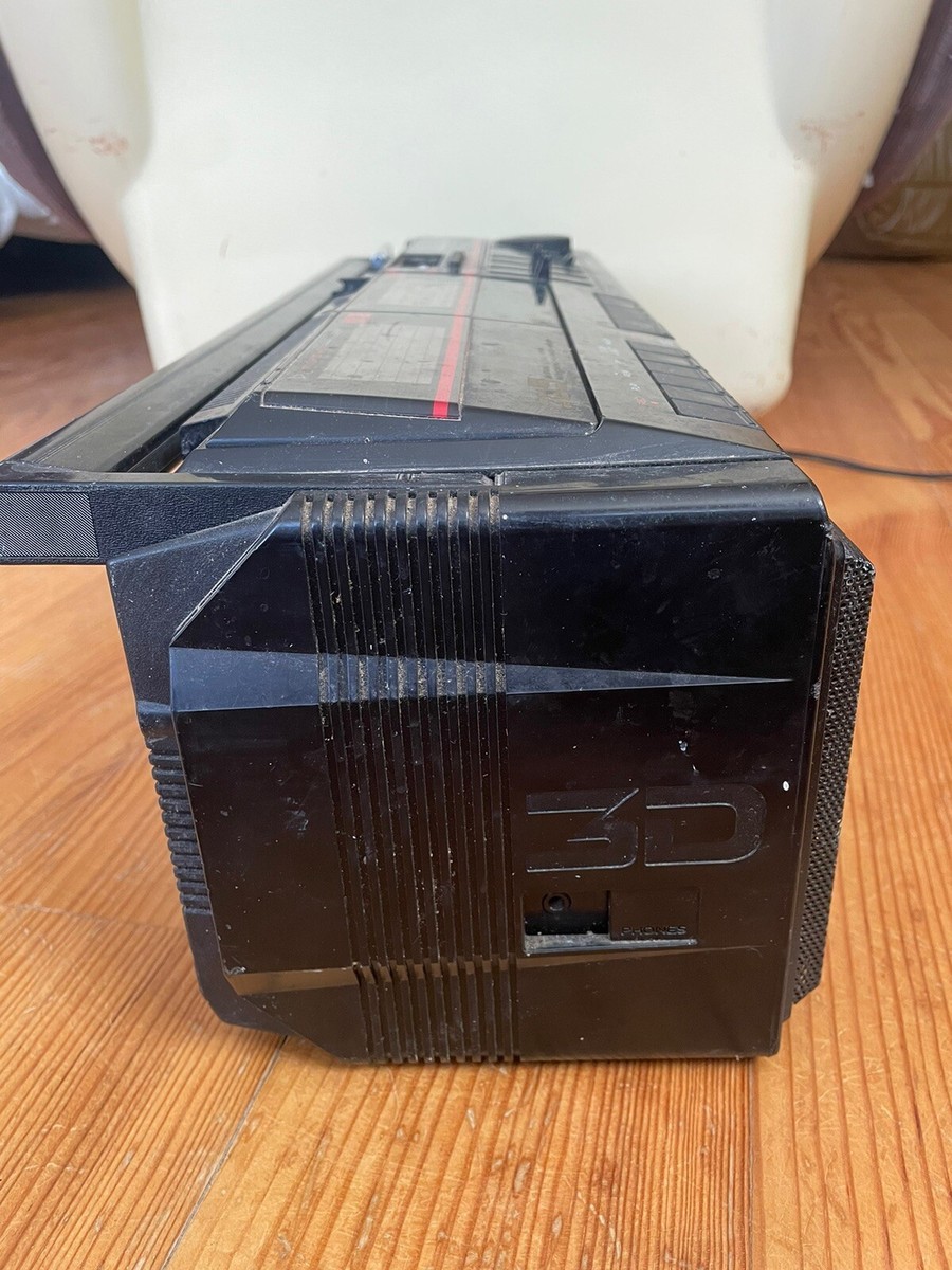 Ghetto Blaster Hitachi TRK-3D5E Vintage – Radio K7 Boombox Des Années 80, état Fonctionnel