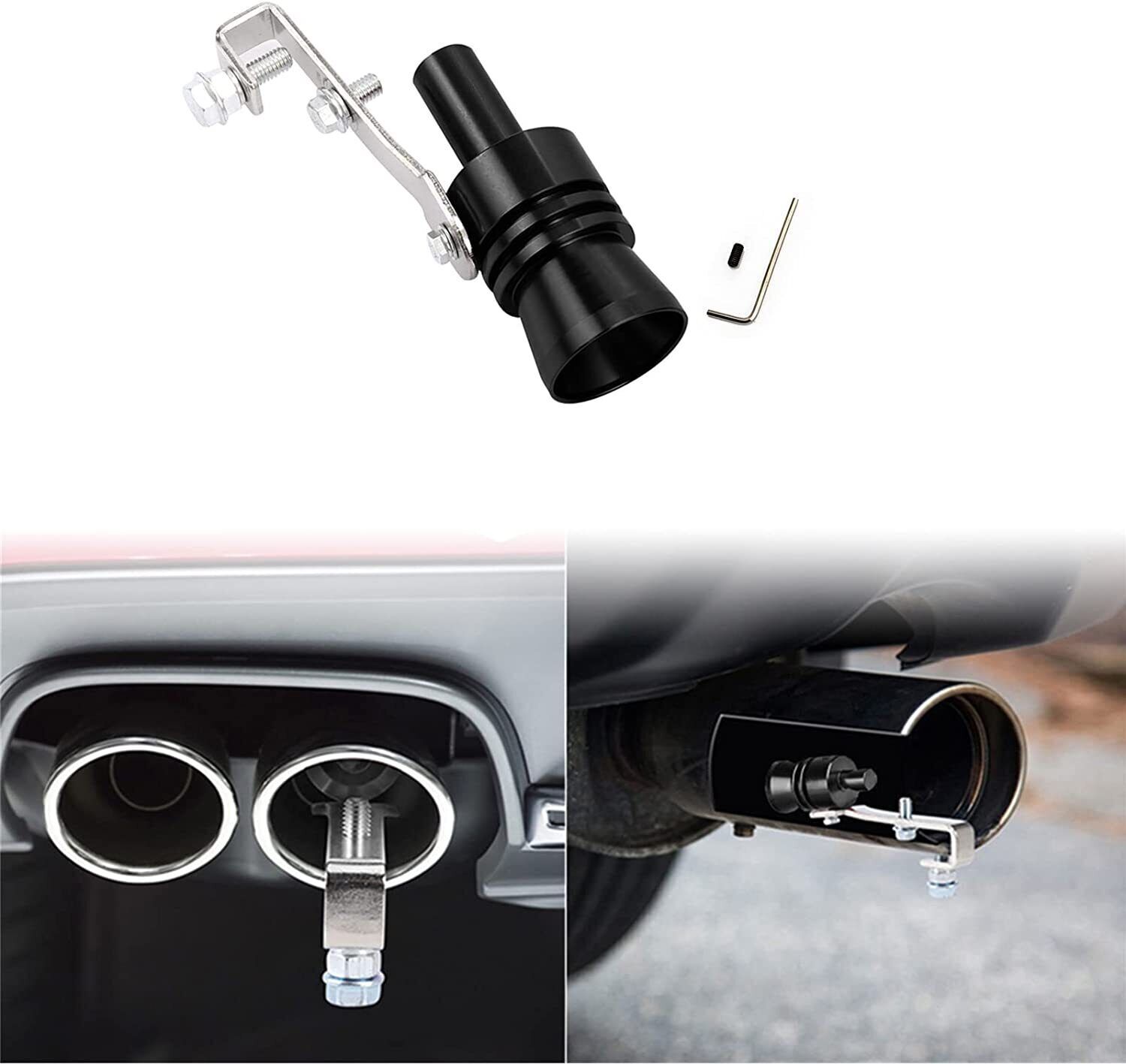 Blow Off Turbo Noise Valve Sound Muffler Whistle Simulator Tip Car Accessory XL
