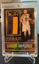 2016-17 Panini Noir Jumbo Materials Prime /25 Gordon Hayward #64