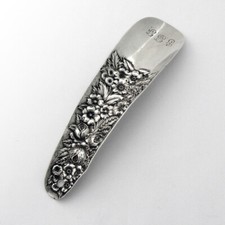 Repousse Shoe Horn Stieff Sterling Silver Mono GBF
