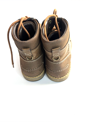 Saddlebred Langdon Faux Brown Leather Lace Up Boots Men Size  display picture 1