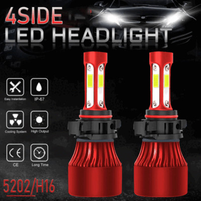 LED Fog Light Bulbs 5202 White 6000K for Chevy Silverado 1500 2500HD 2007-2015