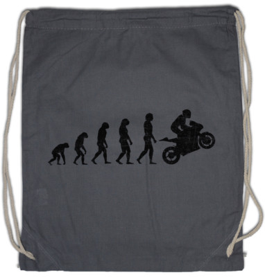Motorcycle Evolution Turnbeutel Human Fun Driver Motocross Biker Bike MC Club