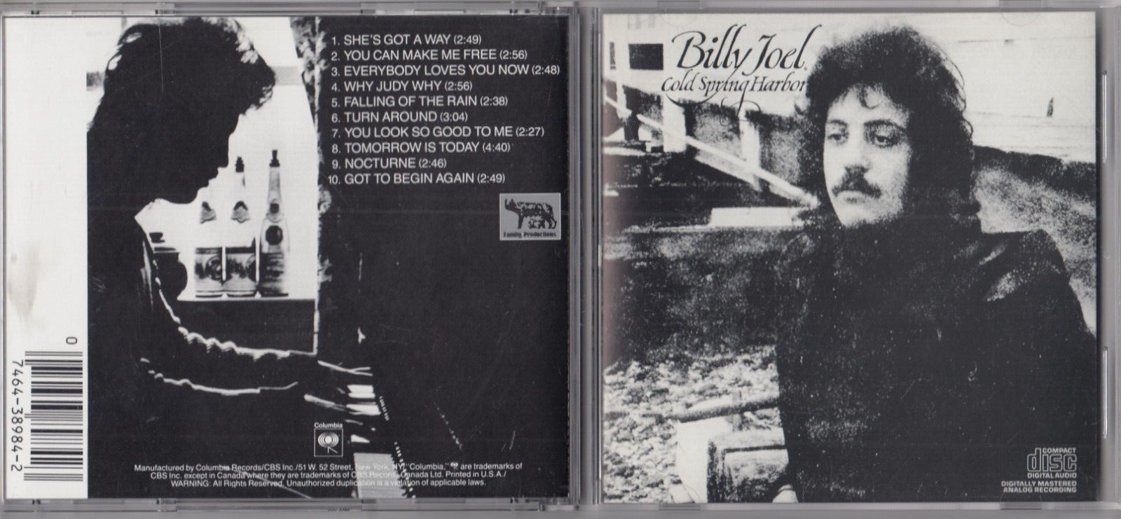 Billy Joel Cold Spring Harbor CD COLUMBIA CK 38984 eBay