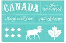 NEW “The True North” Chalk Couture Chalk Transfer Stencil Size C Retired Canada