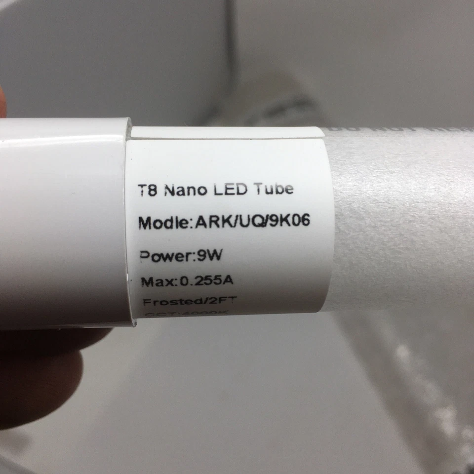 NEW Lot of 3 T8 Nano LED Tube ARK/UQ/9K06 9W 0.255A Frosted 2' 4000K - Image 2 of 4