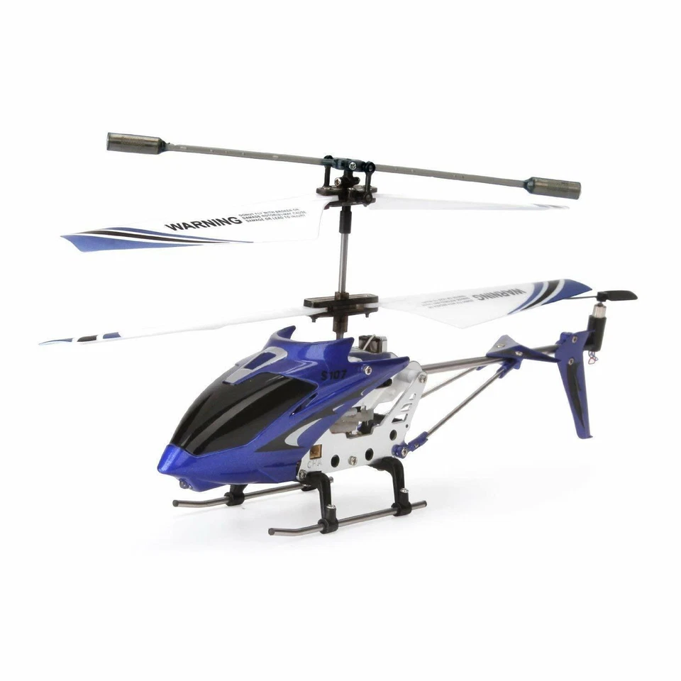 Syma S107G Blue RC Helicopter 3/3.5CH Mini Remote Control Helicopter w/ Gyro Toy - Image 3 of 4