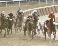 Belmont Stakes 2018 Photograph Justify Triple Crown Mike Smith Autograph 8x10