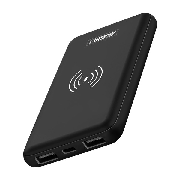 Akashi, Powerbank 10000Mah Kabellos 2Xusb/1Xusb-C-image