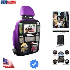 Backseat Car Organizer Mats Back Seat Organizers and Storage Bag with Touch S...
