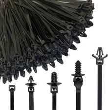 160Pcs Universal Nylon Push Mount Cable Zip Tie, Self Locking Cable Strap,Heavy 