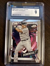 2024 Topps Cosmic Chrome #89 Jasson Dominguez Yankees RC Rookie CGC 9 Mint Grade