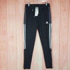 Adidas Tiro 21 Track Pants Womens XS Black White Primegreen Ankle Zip Soccer