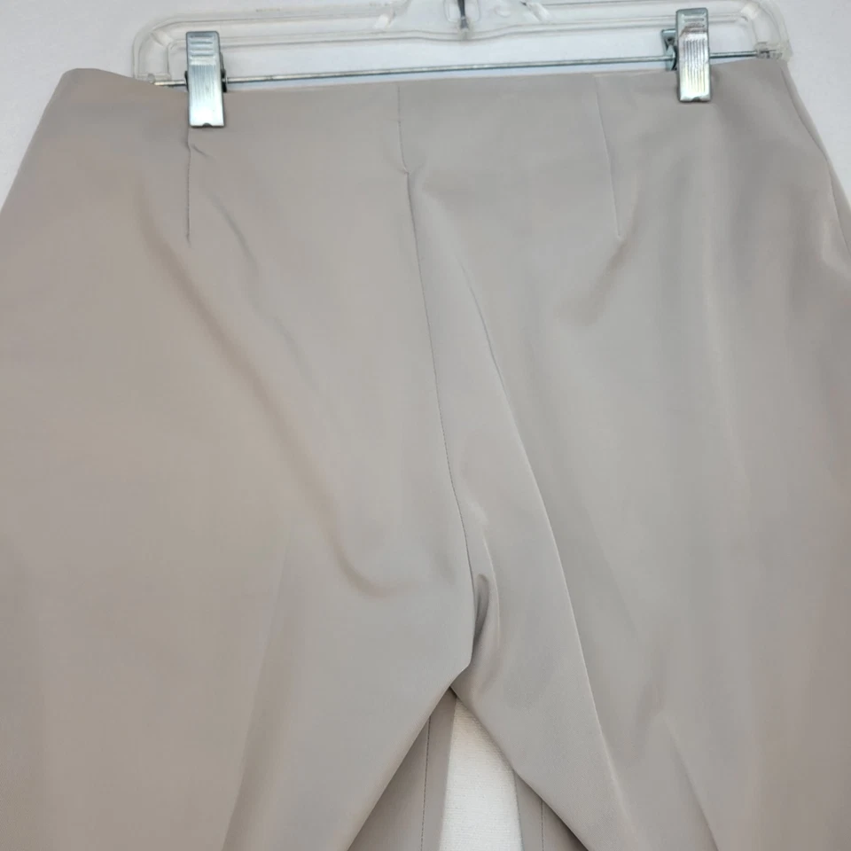 Peserico Pants Womens EU 46 US 10 Taupe Gabardine Trouser Cotton Italy Luxury - Image 4 of 4