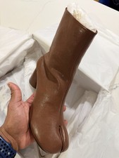 Maison Margiela Brown Tabi Split Toe Ankle Bo...