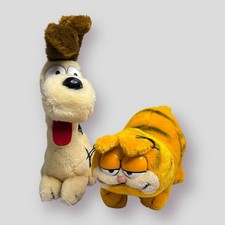 Dakin Odie Garfield Lot Plush Stuffed Animal Dog Cat Vintage 1983 Cartoon READ
