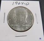 1964‑D Kennedy Half Dollar • 90% Silver • Circulated U.S. Coin • First Year Issu
