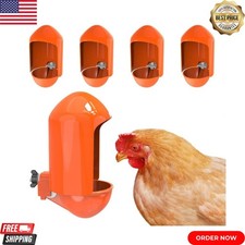 Large Chicken Waterer Cups Automatic with Anti-Roosting Cover  Poultry Water...