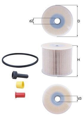 MAHLE KX 85D Fuel Filter Fits Citroen C8 Van Xsara Estate Van Coupe Picasso Fiat