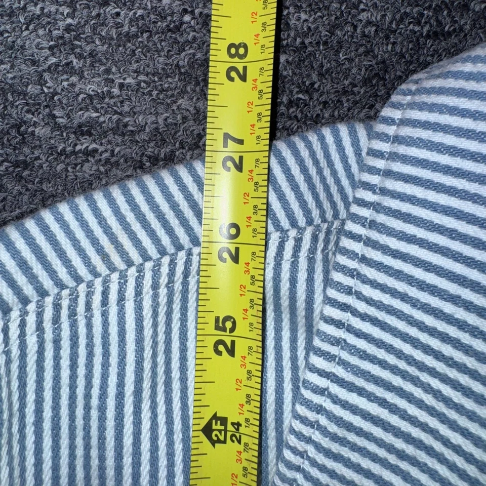 Vintage Stan Ray Button Denim Coat Jacket Mens  2XL Pinstripe Blue Workwear - Image 4 of 4