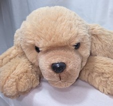 Vtg Russ Berrie Golden Retriever / Labrador Doozer Dog Plush Laying Down Stuffy