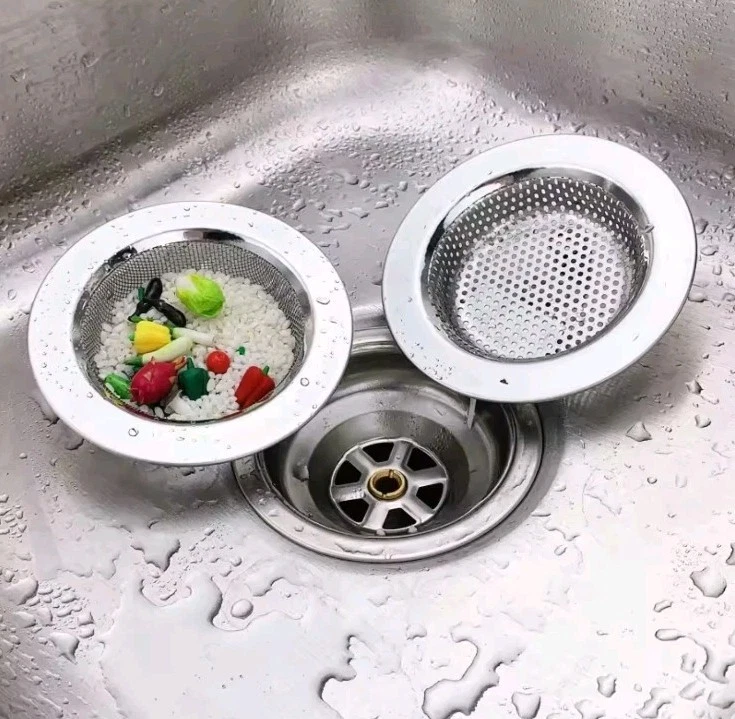 Edelstahl Sieb Filter Abfluss Waschbecken Spülbecken Haarsieb Dusche Sieb Becken - Bild 2 von 4