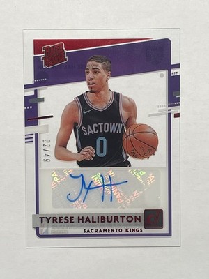 2020 Clearly Donruss Tyrese Halliburton Rated Rookie Red Auto #22/49 