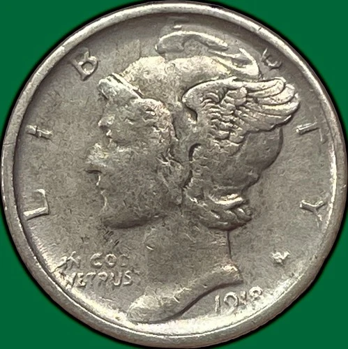 1918-S Mercury Dime Silver Extremely Fine XF Coin #33053