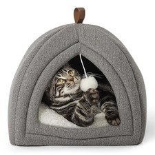 Bedsure 2in1 Cat Beds for Indoor Cats Cave for Kitten with Washable Pillow 