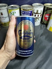 Vintage 1970s Carlsberg Beer Can Empty Can Bottom Opened