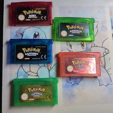 Game Card Bundle 5x (Ruby/Emerald/Fire Red/Leaf Green/Sapphire) Pokemon GBA EUR