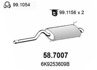 Asso EndschalldäMpfer FüR Vw Caddy Ii Seat Inca
