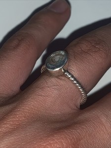 High Quality Stainless Steel Aquamarine Ring