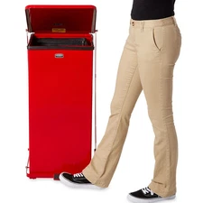 RUBBERMAID COMMERCIAL PRODUCTS FGST24EPLRD STEP CAN DEFENDERS SQ,49L/13G,RED 2KD