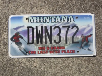 Montana Ski & Board The Last Best Place License Plate National Ski Patrol DWN372