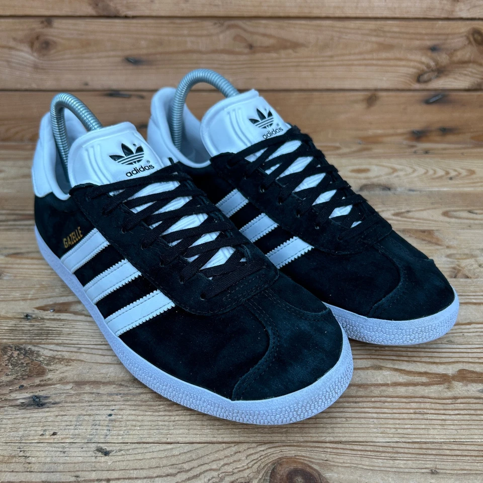 Adidas Trainers Womens Size UK 6 Gazelle Originals Black White Suede Shoes OG - Image 3 of 4