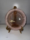 7 Plates Vintage Pink Miss America  Depression Glass 10 In Plate
